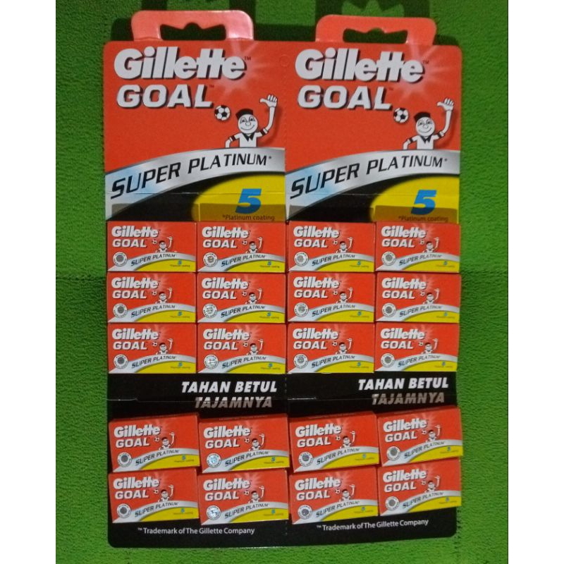 Satu renteng silet Gillette gold isi 50 pcs/ 10 kotak