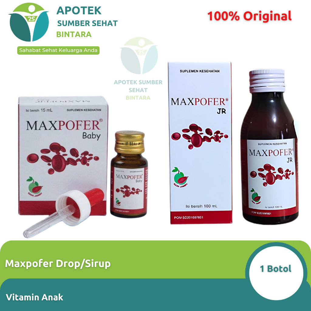 Maxpofer Baby Drop/Junior Sirup - Vitamin Anak