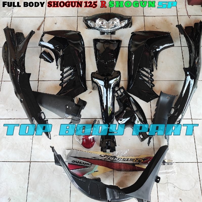 Cover body Full Bodi Suzuki Shogun 125 R Warna Hitam termurah