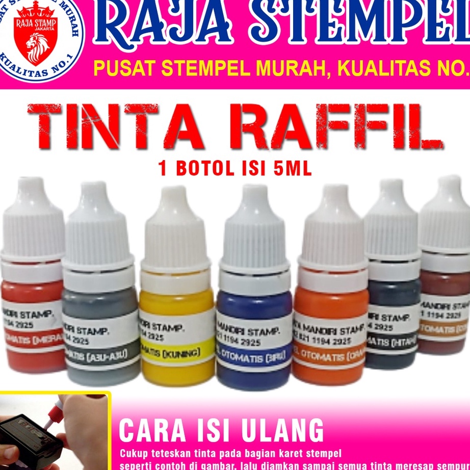

Gila Tinta Raffil Stempel Otomatis Botol 5ml