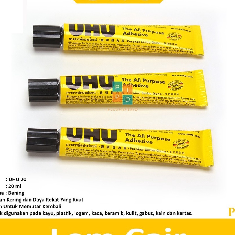 

KI3 UHU Lem Cair 2ml Lem Rekat Pcs