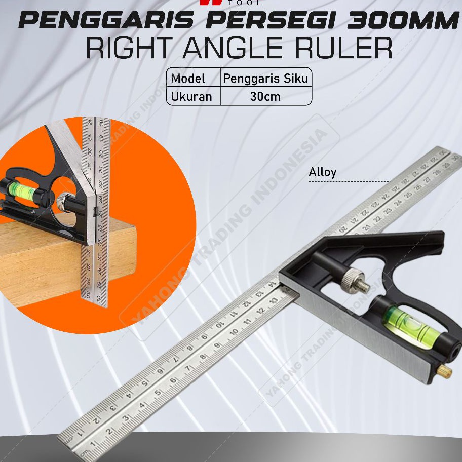 

KI3 Mistar Penggaris Siku Stainless Steel 3mm