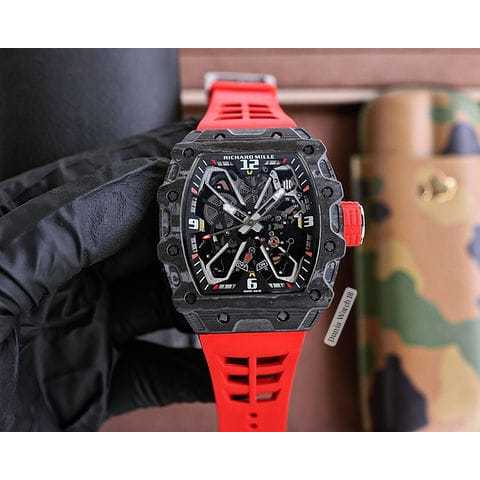 Jam Tangan Richard Carbon Red Mille RM 35-03 Swiss Automatic Factory 42mm