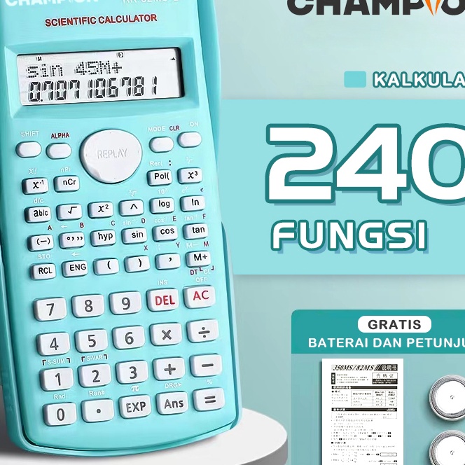 

Pilihan Kalkulator Color Function Scientific Kalkulator 24 Fungsi Kalkulasi 5 Warna 17 scientific calculator Jett