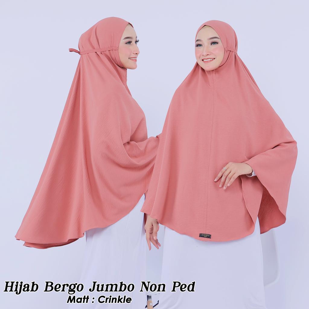 KHIMAR BERGO CRINKLE JUMBO NON PET XXXL/HIJAB CRINKLE JUMBO/KHIMAR CRINKLE SYARI