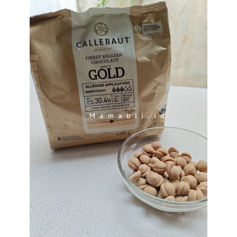 

Callebaut GOLD Belgian Chocolate 400gr (Kemasan Asli)