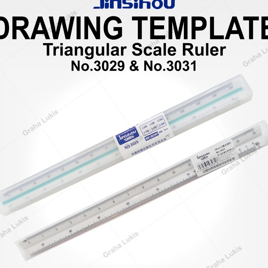 

FG2 Jinsihou Scale Ruler 3 cm No 329 No 331 Penggaris Skala Segita Arsitek Drafter