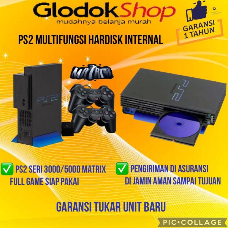 ART R1U PS2  PS 2  PLAYSTASION2  PLAYSTASION 2 MULTIFUNGSI BISA KASET DAN HARDISK
