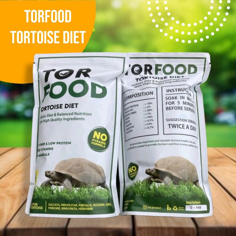 Torfood Pakan Kura Kura Tortoise Diet 500 Gr / Pelet Kura Kura Darat Desert Tortoise