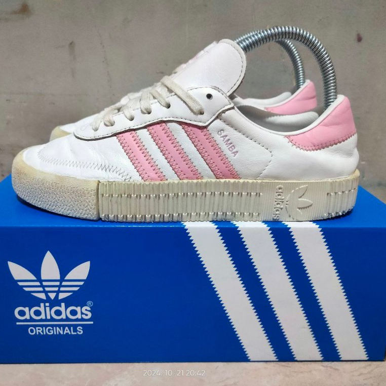 Sepatu Sneaker ADIDAS SAMBAROSE LIST PINK FU7456 - Size 38 - Second Original