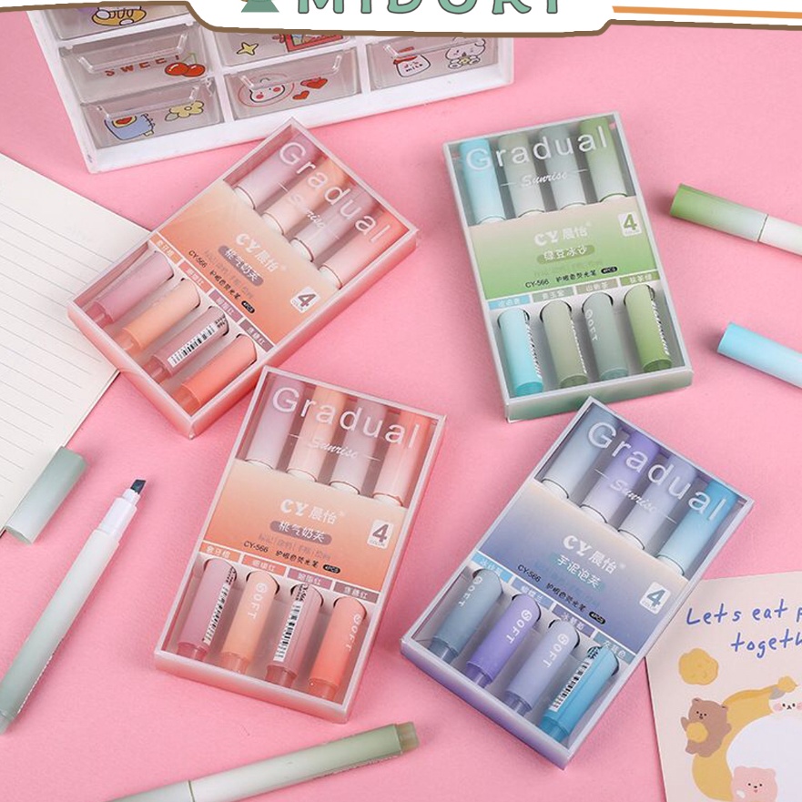 

KI3 MIDORI 1Set PENA HHLHTER GRADUAL SUNRISE Pastel Colour Pen Pensil Warna Series D49