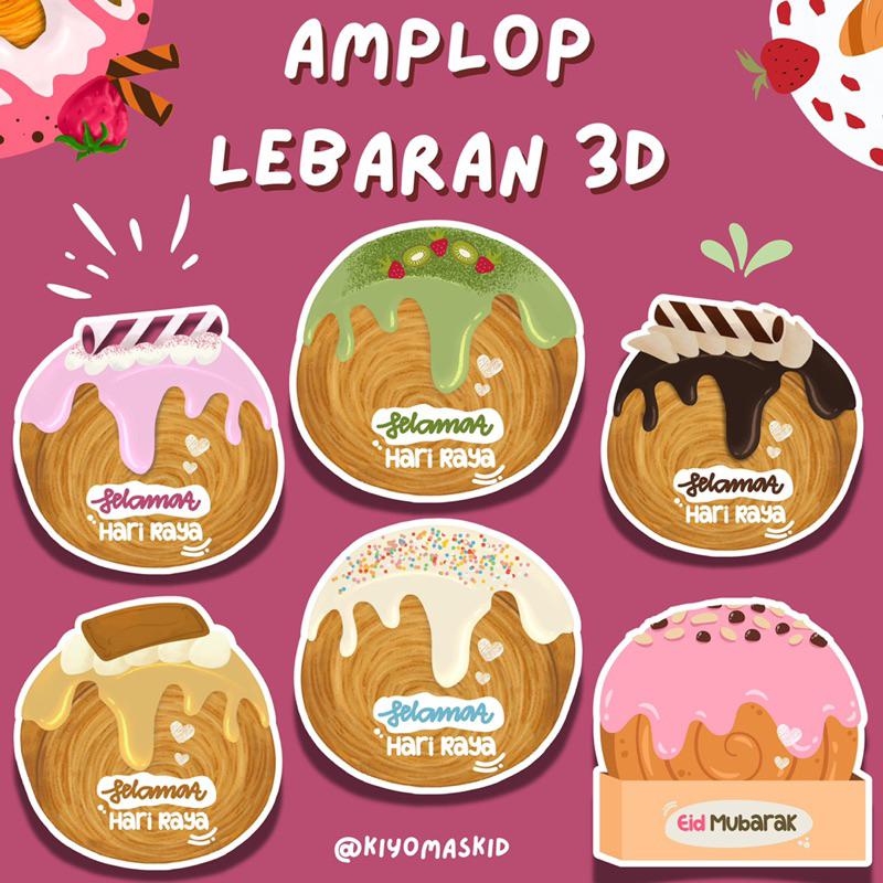 

(6pcs) Amplop Lebaran Jumbo Cromboloni Viral/Amplop Lebaran Terbaru 2025