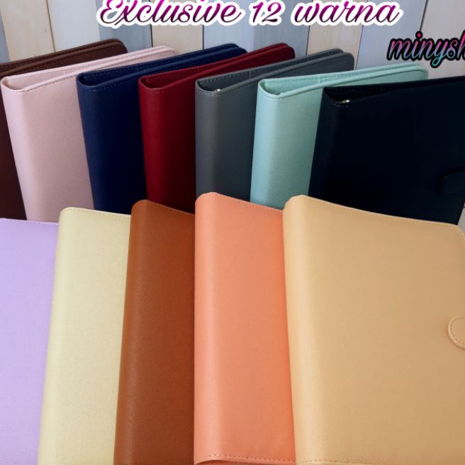 

berkualitas Binder Polos Exclusive A5 2 Ring Ada 12 Warna Pilihan Agenda Kuliah Kulit