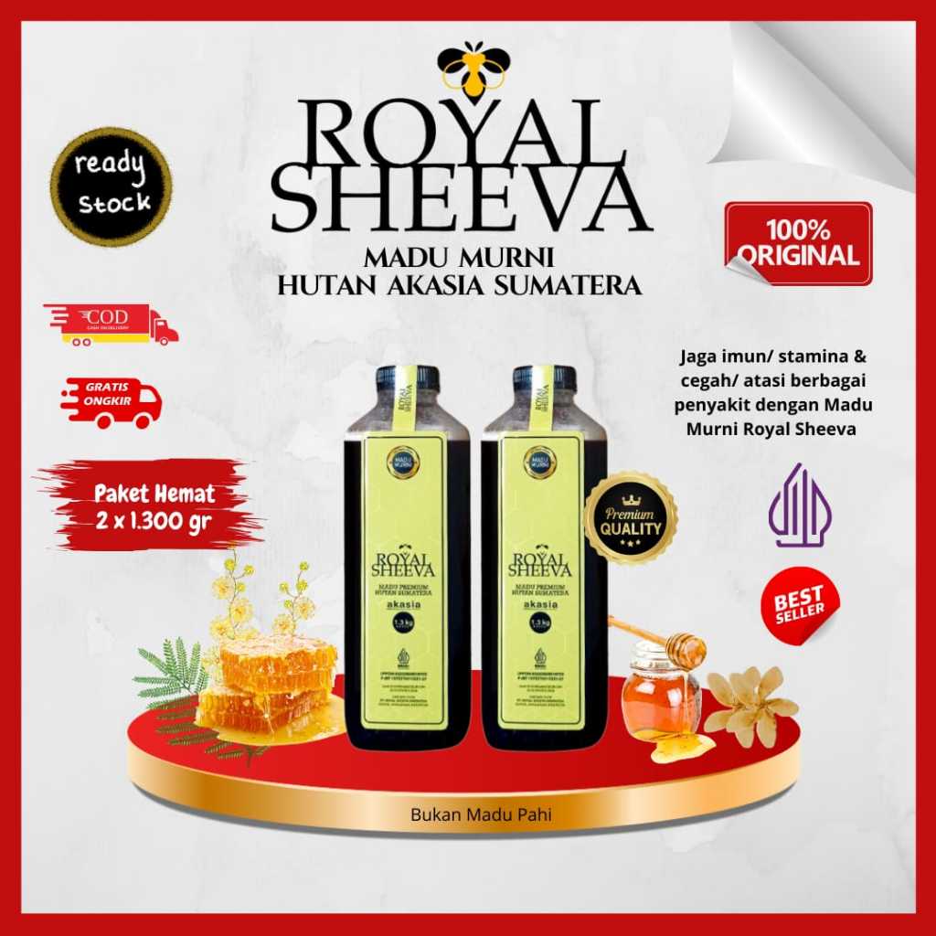 

Madu Premium Royal Sheeva 100% Ori Bundle 2pcs 1300gr | Halal MUI Asli dari Hutan Akasia Sumatera