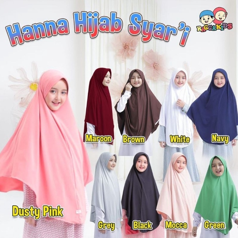 Raggakids  Hanna Hijab Syari Anak Remaja Dewasa  Jilbab Syari Harian n Q7D9