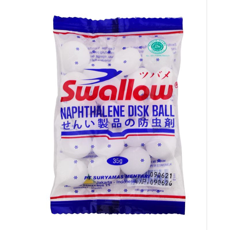 Kamper Kapur Barus Swallow Naphthalene Disk Ball 35g