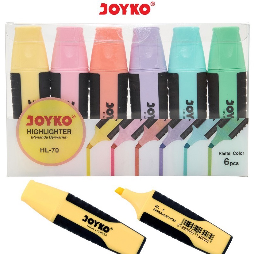

FG2 Hhlhter Penanda Berwarna Joyko HL7 Pastel Color 1 Set 6 Pcs