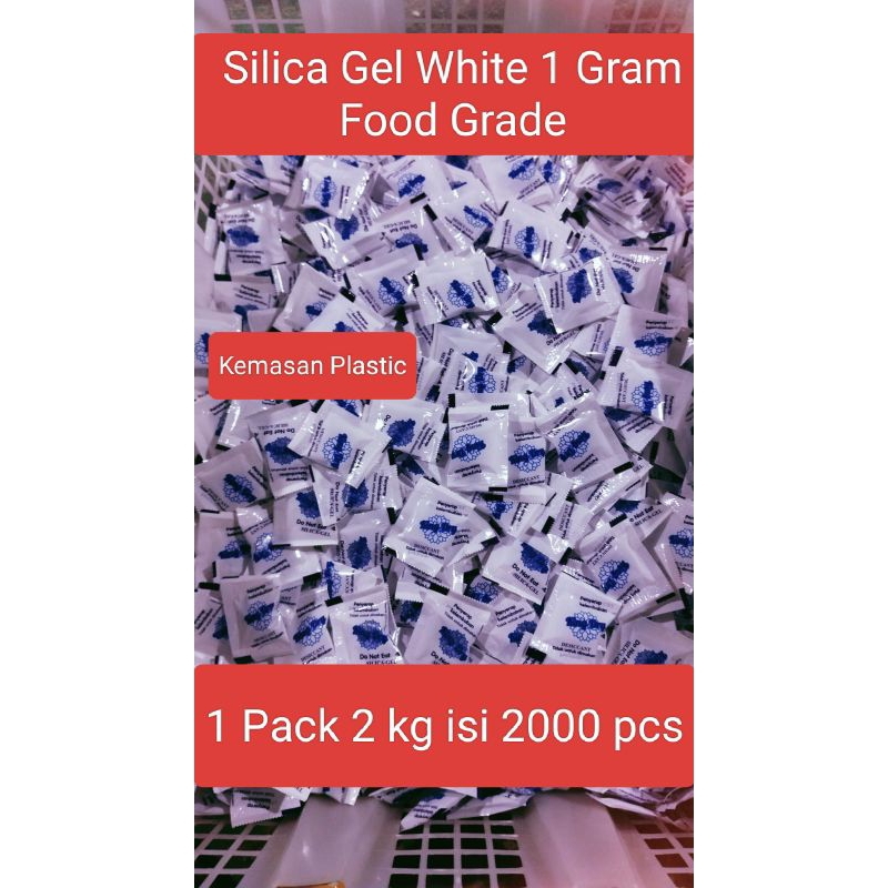 Silica Gel White 1 Gram 2 kg Kemasan Plastik Food Grade Silica Makanan
