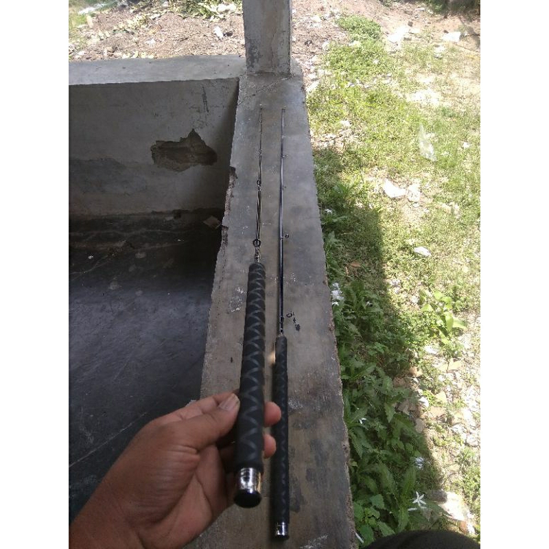 joran besutan carbon solid p.120 kaku tulcuk siap Ngkat 3 kg up