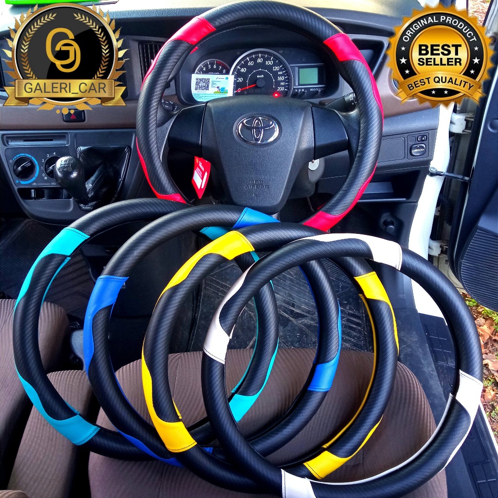 Cover sarung stir carbon mobil ayla agya sigra