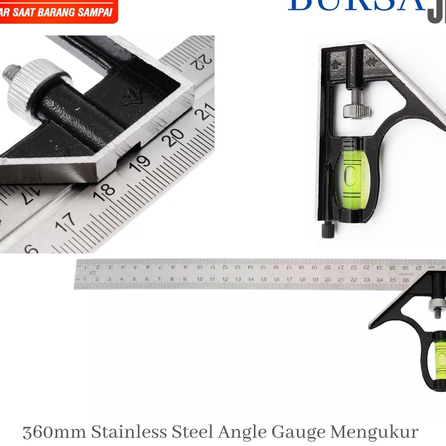 

berkualitas PENGGARIS SIKU SUDUT WATEASS TUKANG KOMBINASI MULTIFUNGSI 3 CM 2IN1