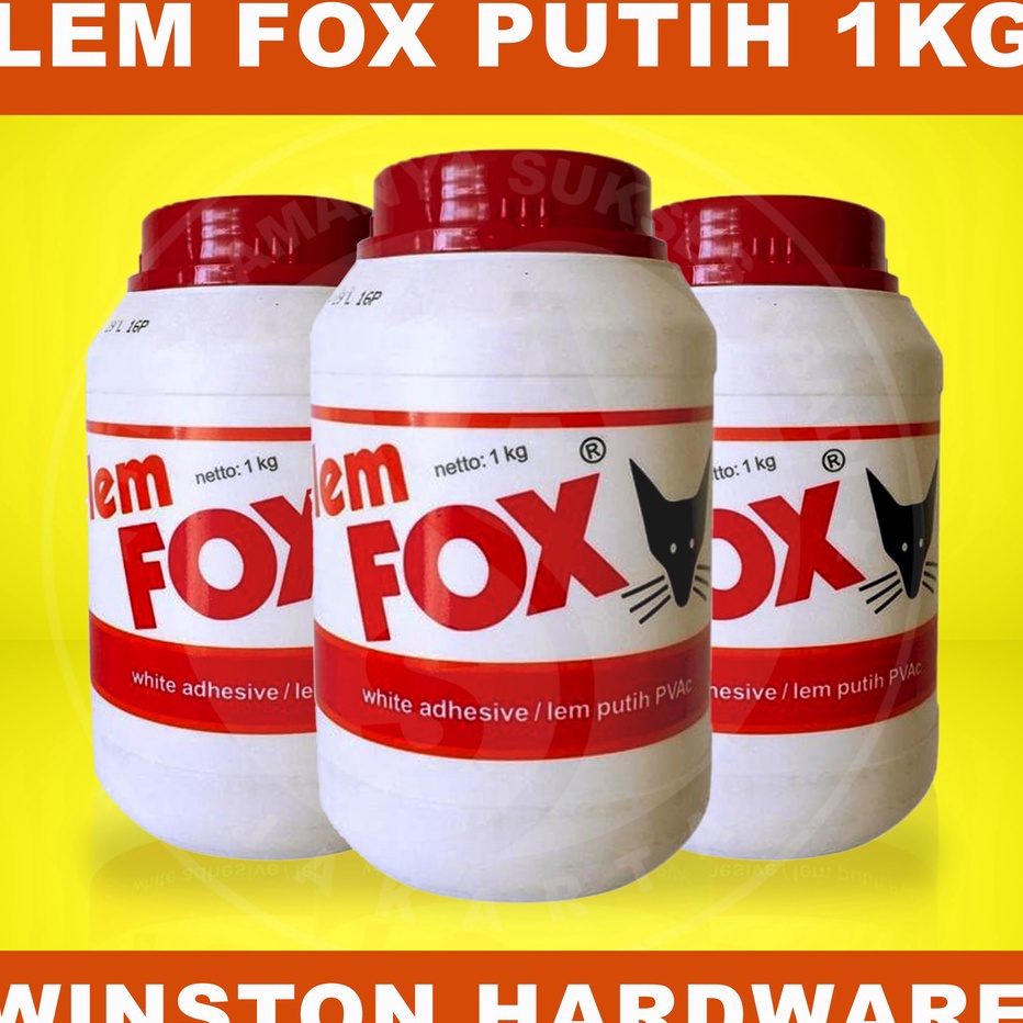 

Top Lem Putih FOX Botol 1 Kg Lem PVC