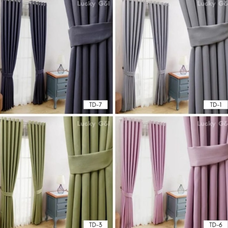 Flash Voucher  Gorden blackout polos serat varian ada 1 warna Gorden Sudah Steam Uap