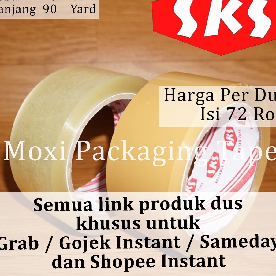 

HJ6 Lakban Bening Coklat DUS 9 Yard 2 inch