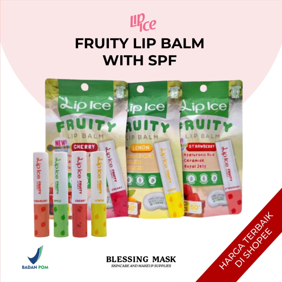 Terbatas BPOM Lip Ice Fruity LipBalm  Baby Color Balm