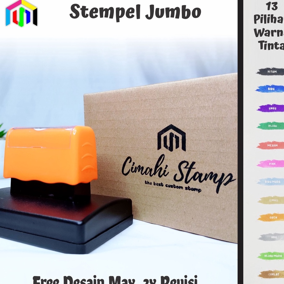 

HJ6 CETAK CUSTOM STEMPEL FLASH JUMBO STEMPEL UNTUK CAP KARDUS LABEL