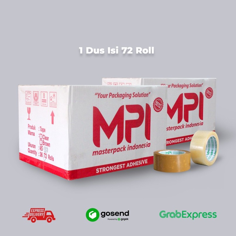 

FG2 Lakban Bening Lakban Cokelat MPI Ekonomis 1 Yard GojekGrab 1 DUS