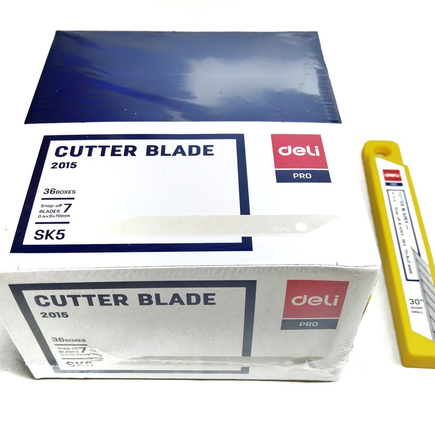 

Premium Refill Isi Cutter DELI Dengan Sudut Blade 3 Akurat 1 box 36 pack 36 blade