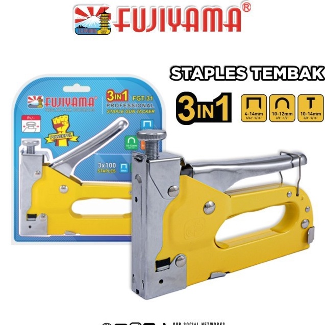 

Wah MOLLAR Staple Gun 3 in 1 Way Heavy Duty Staples Tembak hekter jok