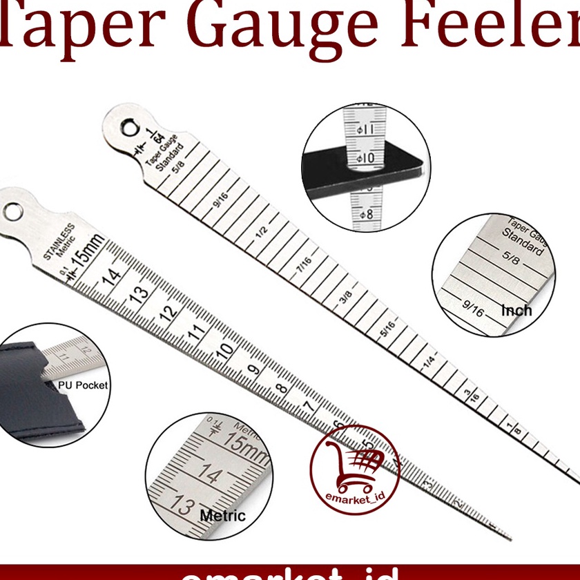 

KP8 Taper Gauge Feeler 115mm Stainless Steel Gap Hole Double Side Measuring Tool