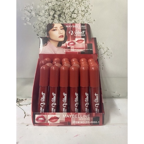 12 PCS LIPGLOSS VELVET 7954 MAYBELLINE  LIP GLOSS VELVET MATTE KODE L1F9