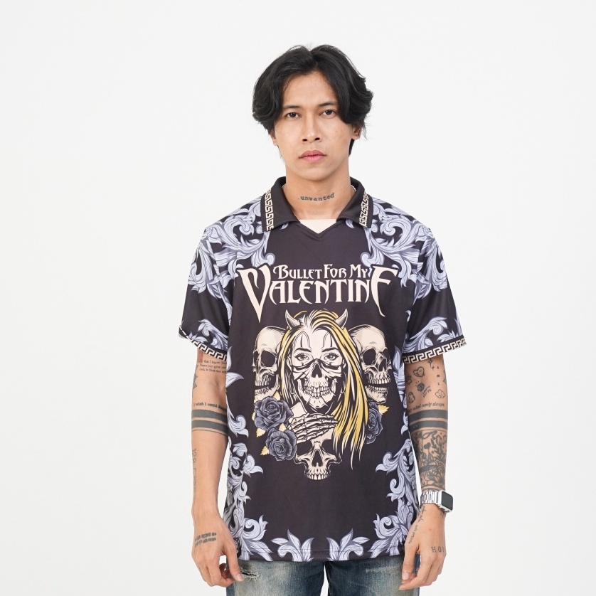 ART M7B6 JERSEY BULLET FOR MY VALENTINE  JERSEY VINTAGE  JERSEY BOLA  KAOS BAND  JERSI CASUAL