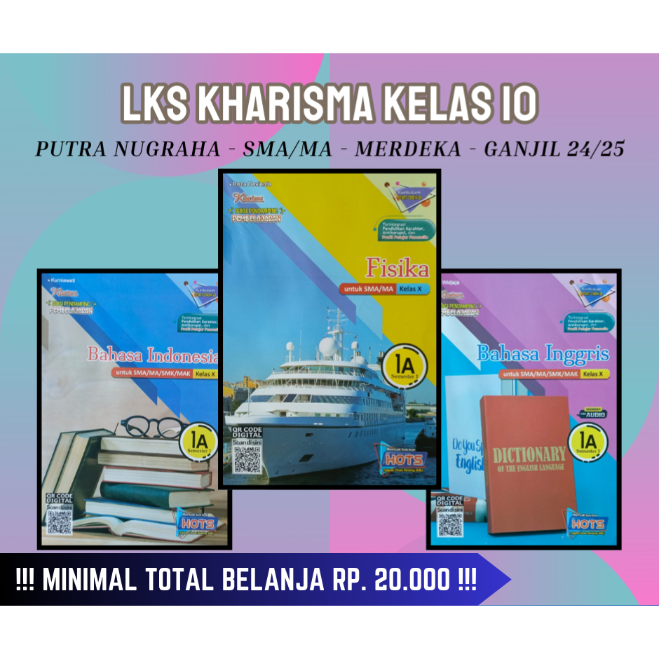 Buku LKS KHARISMA ZAMRUD PUTRA NUGRAHA SMA/MA Kelas 10 Merdeka Ganjil 2024/2025 - Original