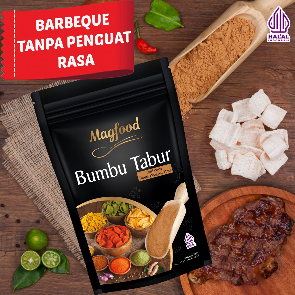 

Magfood Bumbu Tabur Rasa Barbeque Tanpa Penguat Rasa 500 Gr