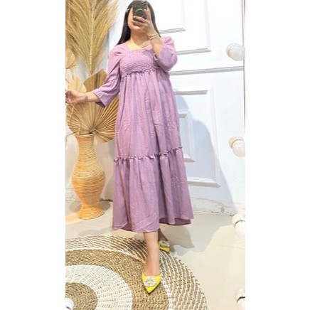 lula dress / daster susun/ dress busui / home dress / busui resleting / dress busui resleting / dast