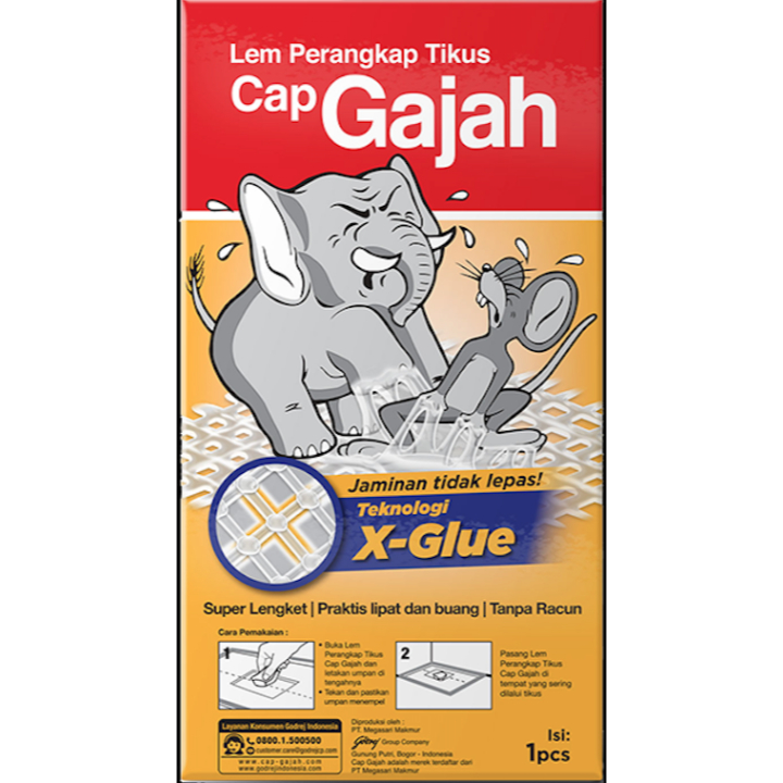 LEM TIKUS TRAP PAPAN CAP GAJAH/LEM LALAT KERTAS/LEM TIKUS TUBE CAP GAJAH