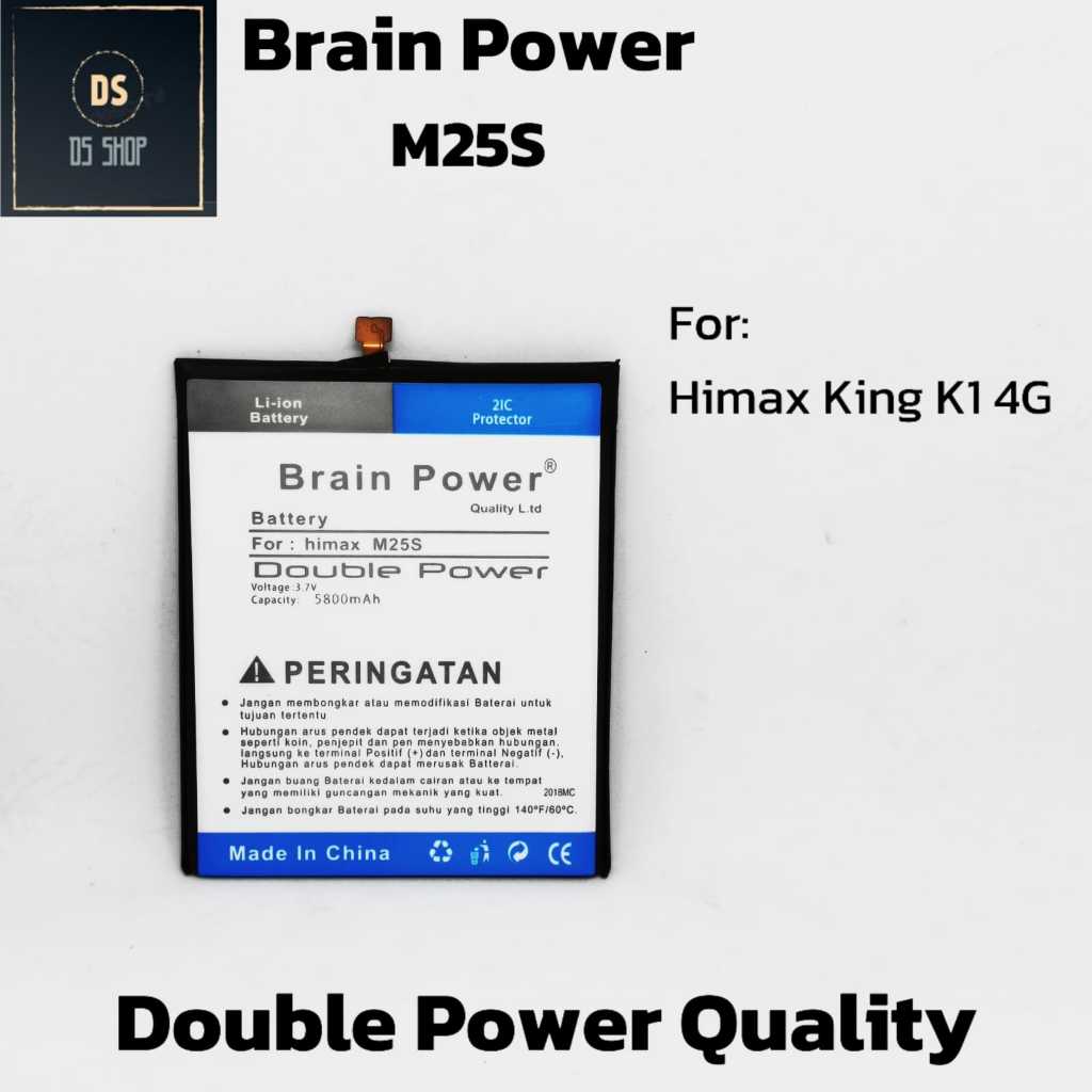 Baterai HIMAX KING K1 M25S 4G Original ORI Double Power Batrai Batre HP