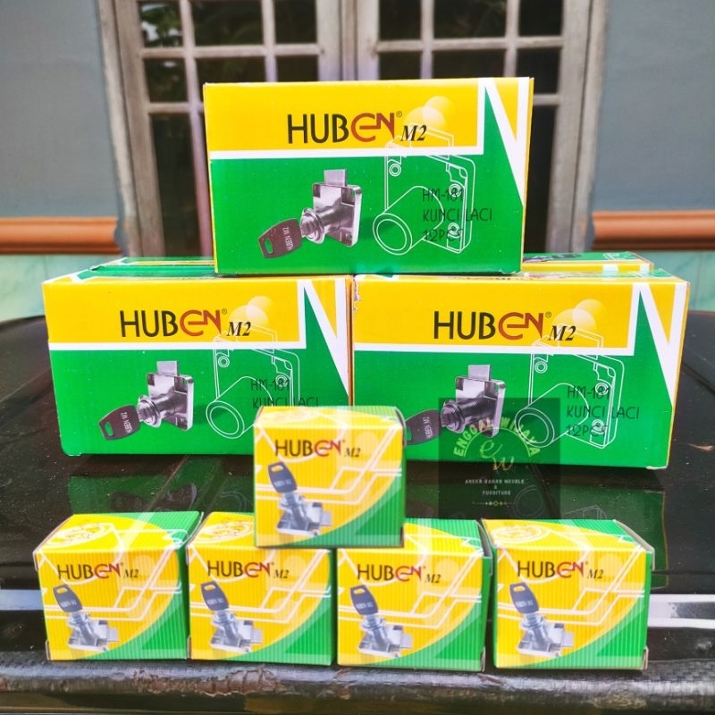 kunci laci lemari huben (HM181 M2)/kunci lemari pintu sliding huben (HIJAU)