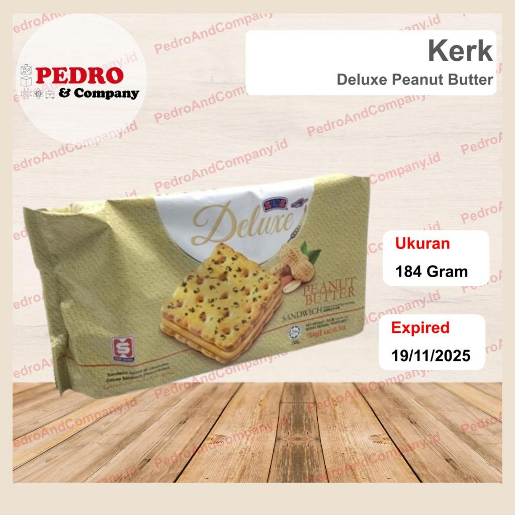 

Kerk Deluxe PEANUT BUTTER sandwich 184 gram hup seng kreker mentega kacang