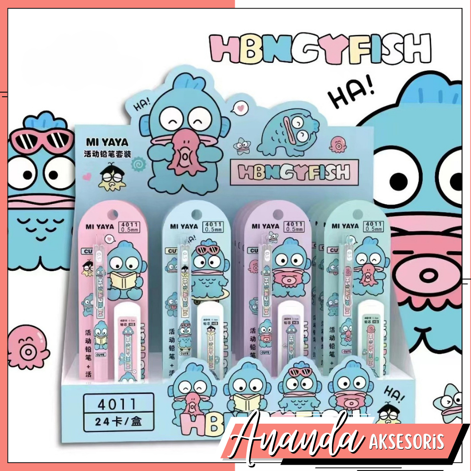 

Pensil mekanik 0.5 Hangyodon/ Mechanical Pencil Cute Plus Refill