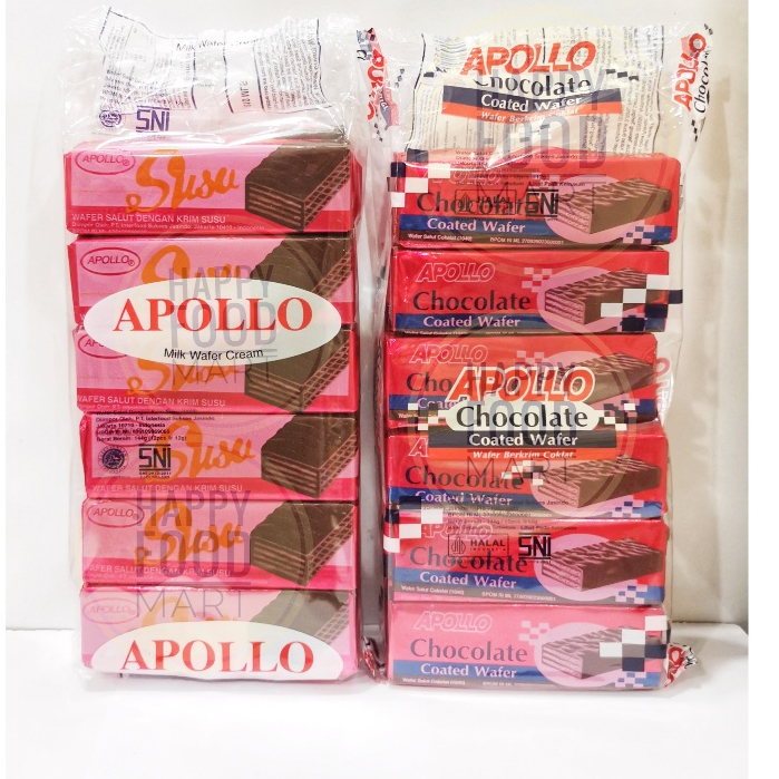 

[HALAL] APOLLO WAFER CREAM/CHOCOLATE COATED/MILK WAFER/WAFER KRIM COKLAT/WAFER SALUT KRIM SUSU