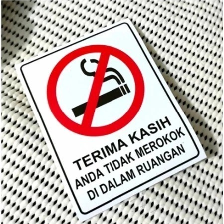 

STIKER DILARANG MEROKOK / STICKER SIGN LABEL PERINGATAN RAMBU K3 Uk. 15 x 20 CM & 23 x 30 CM