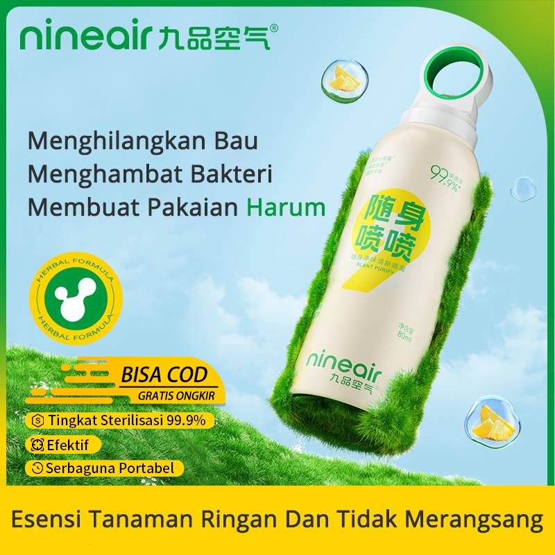 Nineair 3 Botol Lebih Murah Sterilisasi 99.9% Air Freshener Anti Bacterial Portabel Semprotan Penghi