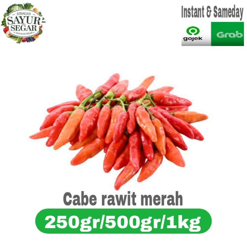 

CABE/CABAI RAWIT MERAH/ CABE/CABAI GERANDONG murah 250gr/500gr/1kg