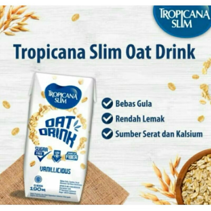 

TROPICANA SLIM OAT DRINK 190 ML PER PCS