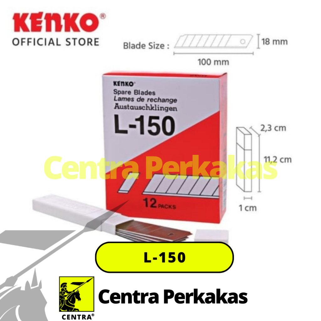 

KENKO L-150 Isi Cutter (refill) 18mm @5Pcs/Tube 100%ASLI